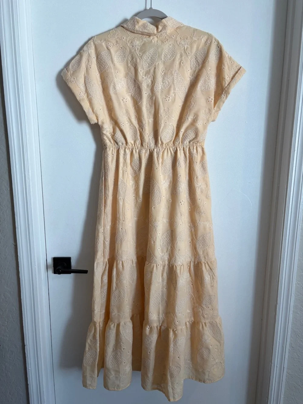 Sam Edelman Butter SS Collar Eyelet Maxi Dress size 8 new with tags - Picture 12 of 13